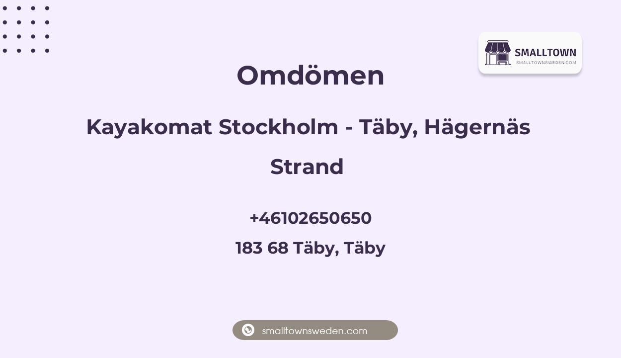 Omdömen om Kayakomat Stockholm - Täby, Hägernäs Strand, 183 68 Täby
