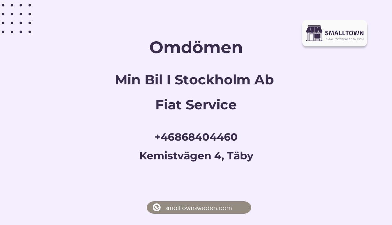 Omdömen om Min Bil I Stockholm Ab - Fiat Service, Täby